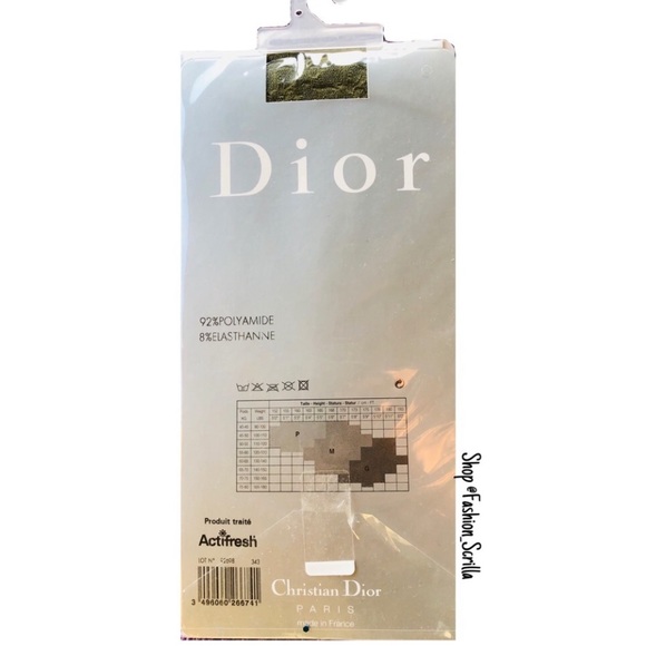Dior Vintage Green Olive Y2K Oblique Monogram Logo Sheer stocking socks - Picture 4 of 7